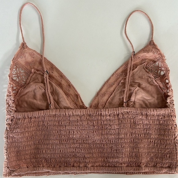 Free People Carina Bralette Size Medium Desert Rose - Picture 8 of 11